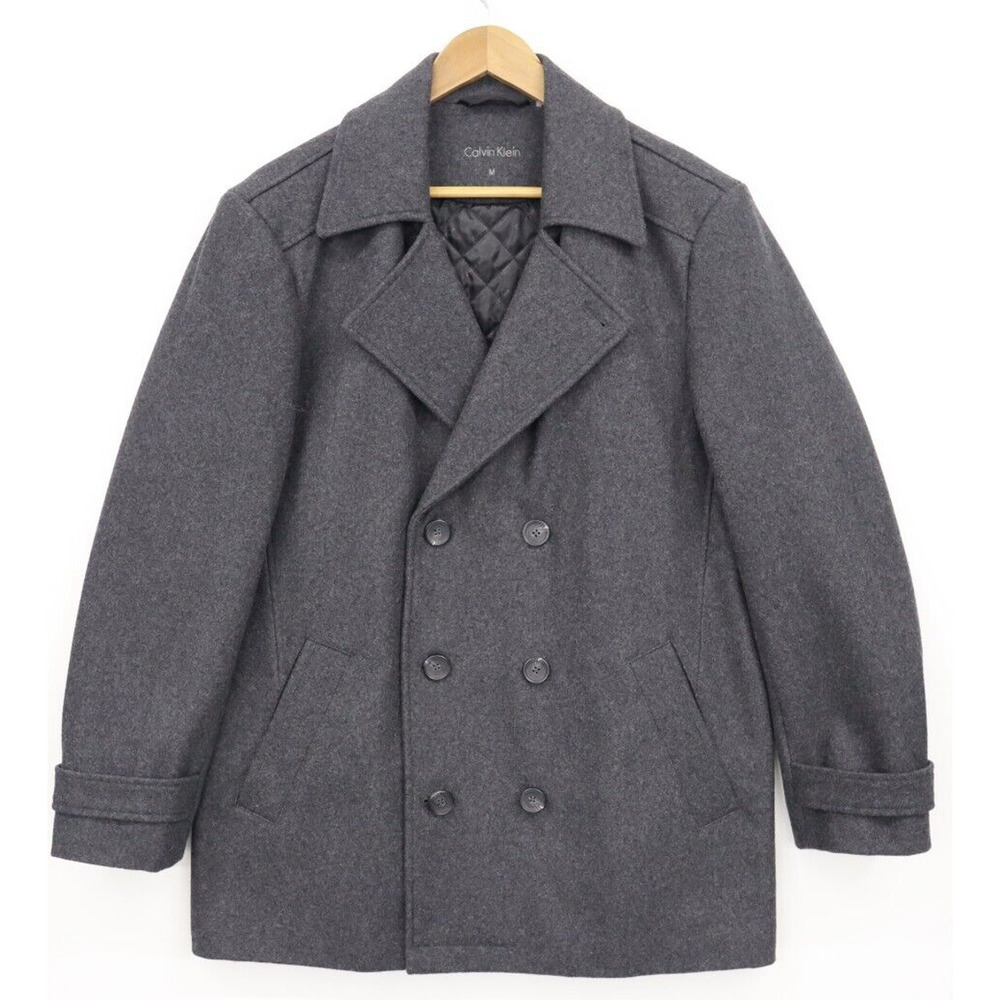 Calvin Klein Coat Women's Medium Wool Blend Double Breasted Insolated